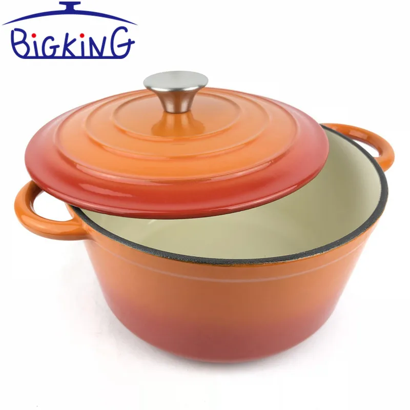 Cast Iron Dutch Oven with Lid Cover Enameled Nonstick Ceramic Cooking Pot 5.5 Quart