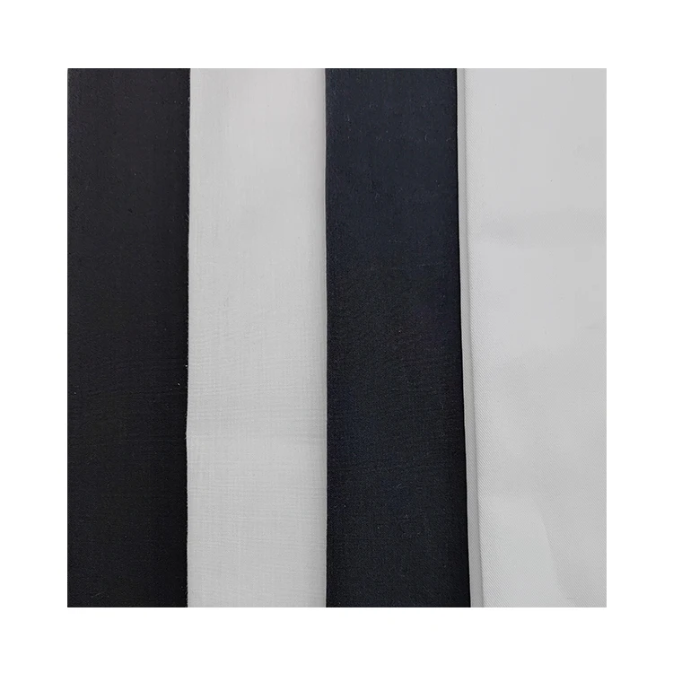 Eco-friendly Materials 100 HQ 50 60 70 gsm 190T 210T 230T 260T polyester taffeta lining fabric black white color for clothing