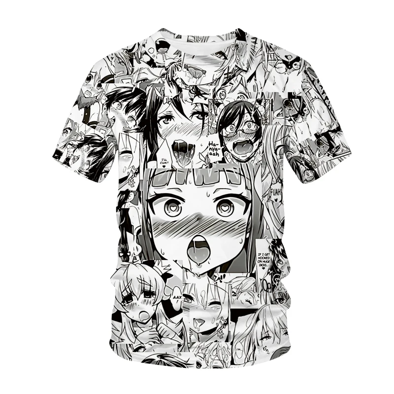 T-shirt Anime 3d Print Men Women Streetwear Hentai Pattern O-neck Hip Hop T Shirt Harajuku Casual Tops Sexy Girl Clothing