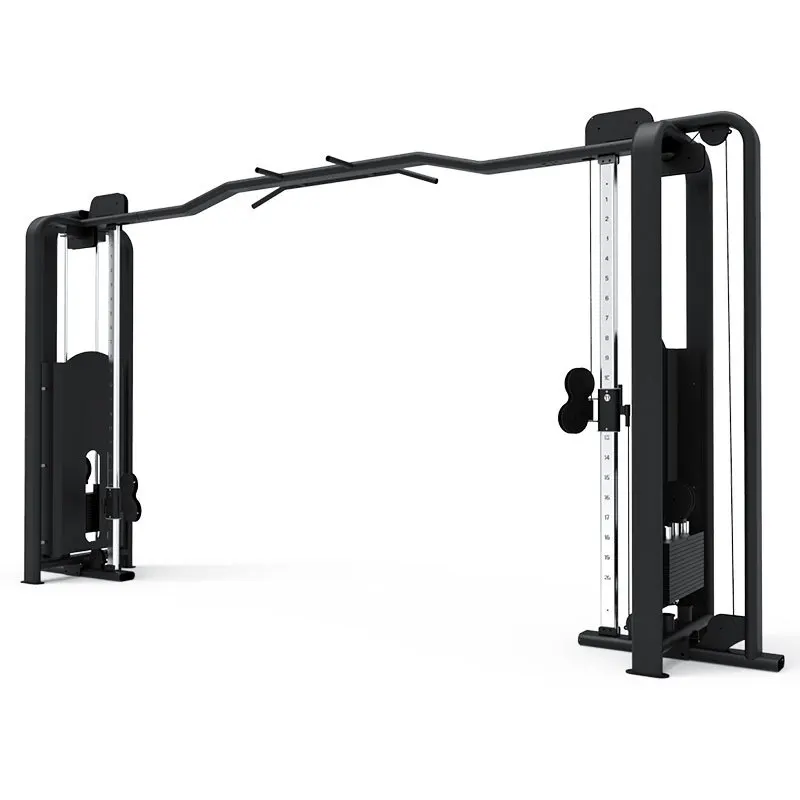 Commercial Functional Trainer Multi Station Cable Crossover Machine with 140 kg Weight Stack, Alloy Steel