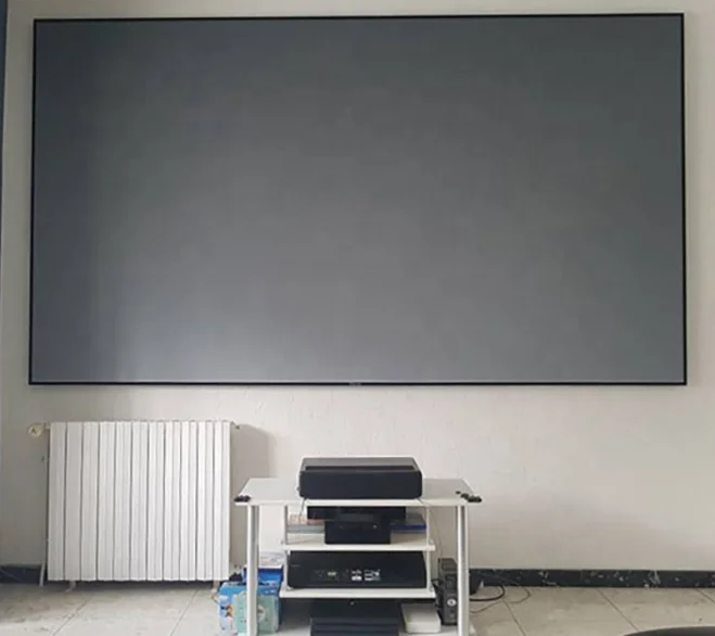 Высококачественный дюймовый формат 16:9, фиксированный на стене экран 4k 65 мм с рамкой от VICTORY factory