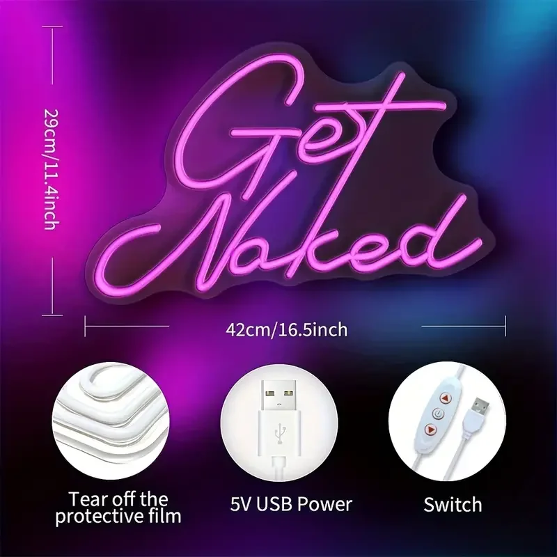 Rebow Custom Made Sign Custom Acrylic Neon Light Led Sign Glass For Party Wall Decor Get Noked