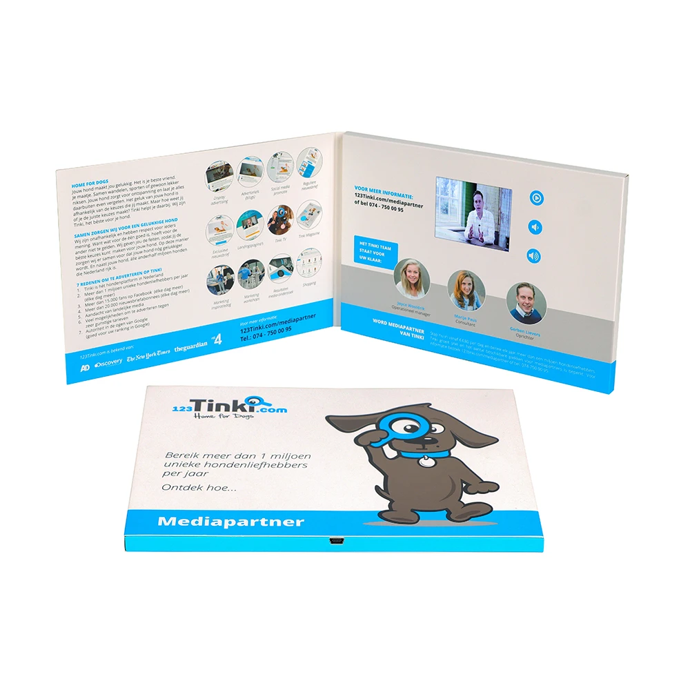 
2,4 дюймов видео-визитная карточка 