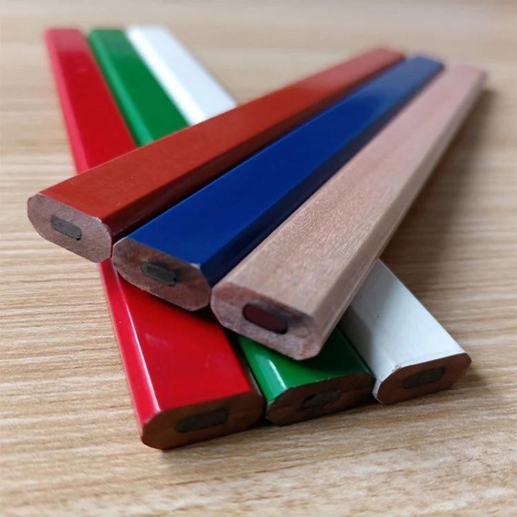 Custom Logo Architect Carpenter Marking Pencil Set Worker Pencil Builder Construction Woodworker Octagonal Pencil