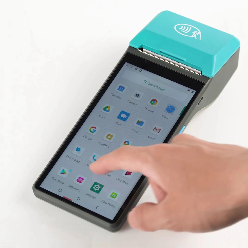 Mobile Android 10.0 pos handheld mobile terminal with 58mm printer Z300
