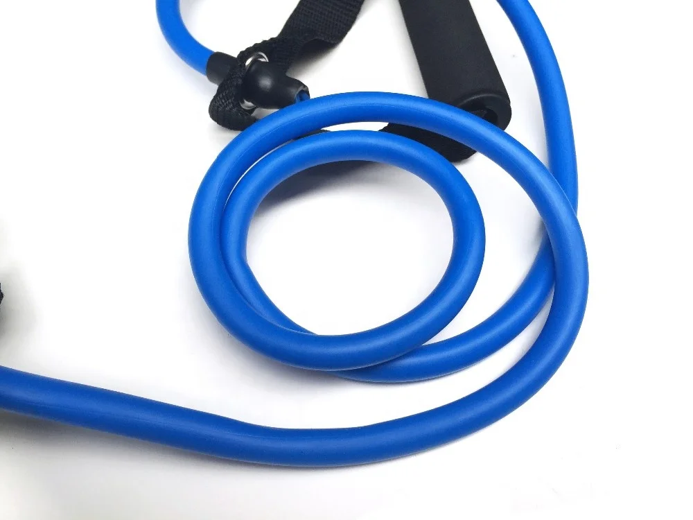 Fitness Hot Sell Latex Elastic 11PCS/KIT  Resistance bands tube set with core slider and door anchor