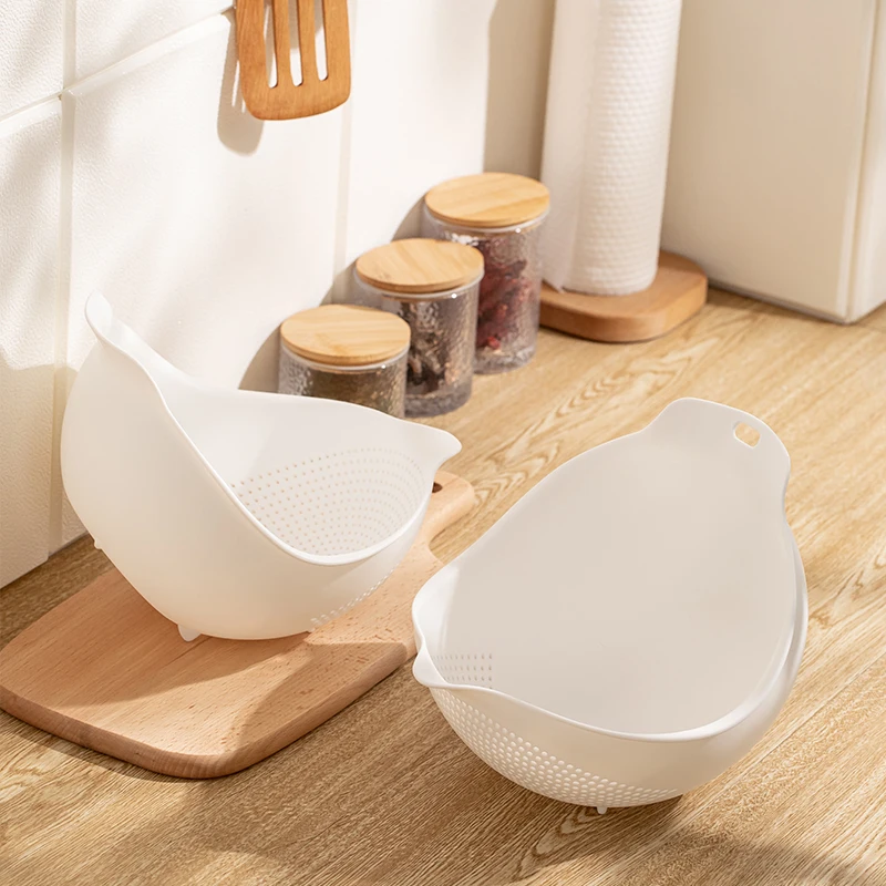 Rice Washing Filter Strainer Basket Colander Sieve Fruit Vegetable Bowl Drainer Cleaning Tools Home Kitchen