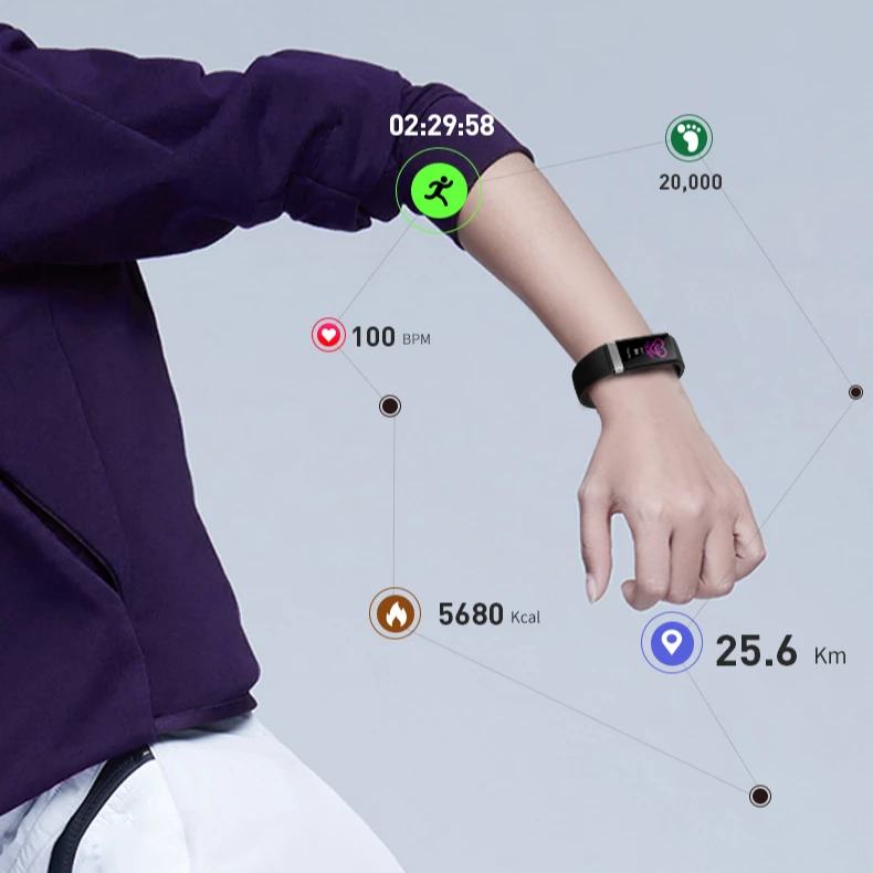 ECG PPG Heart Rate Monitor Fitness Tracker Smart bracelet blood pressure monitor smart watch SPO2 Fitness Tracker