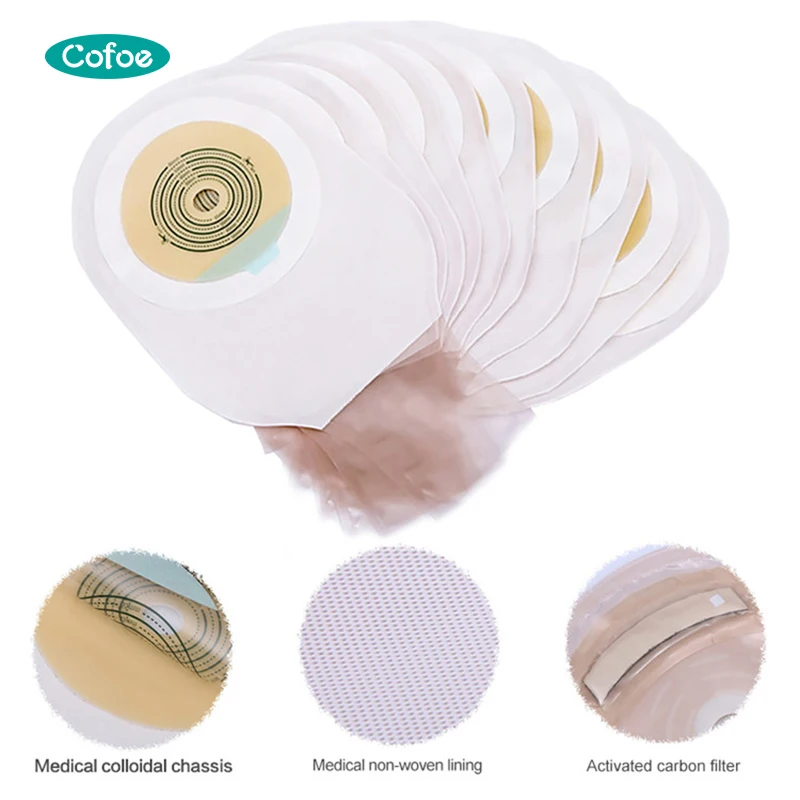 Wholesale Cheap Price One Piece Belt Reusable Cover Drainable Opaque Stoma Bags Convatec Ostomy Colostomy Bag