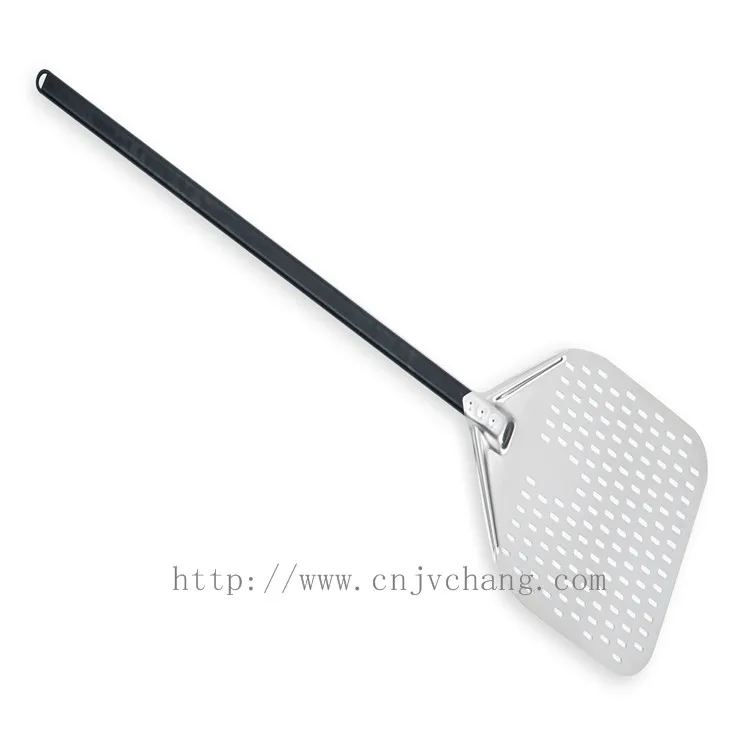 Unique Customized Stainless Steel Pizza Paddle Spade Aluminum Perforated Pizza Peel Shovel with Detachable Handle For Baking