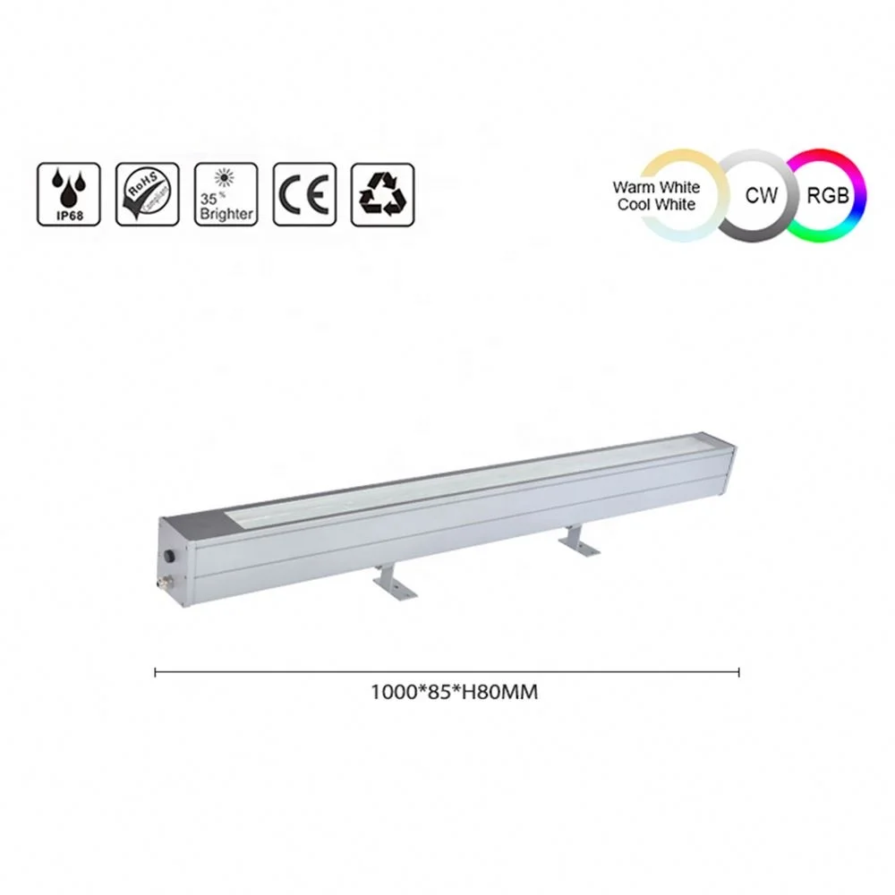 3D динамические волнистые светодиодные лампы с водяным узором 60 Вт Dc24V Rgb регулируемой яркостью освещение для фасада здания линейный настенный светильник