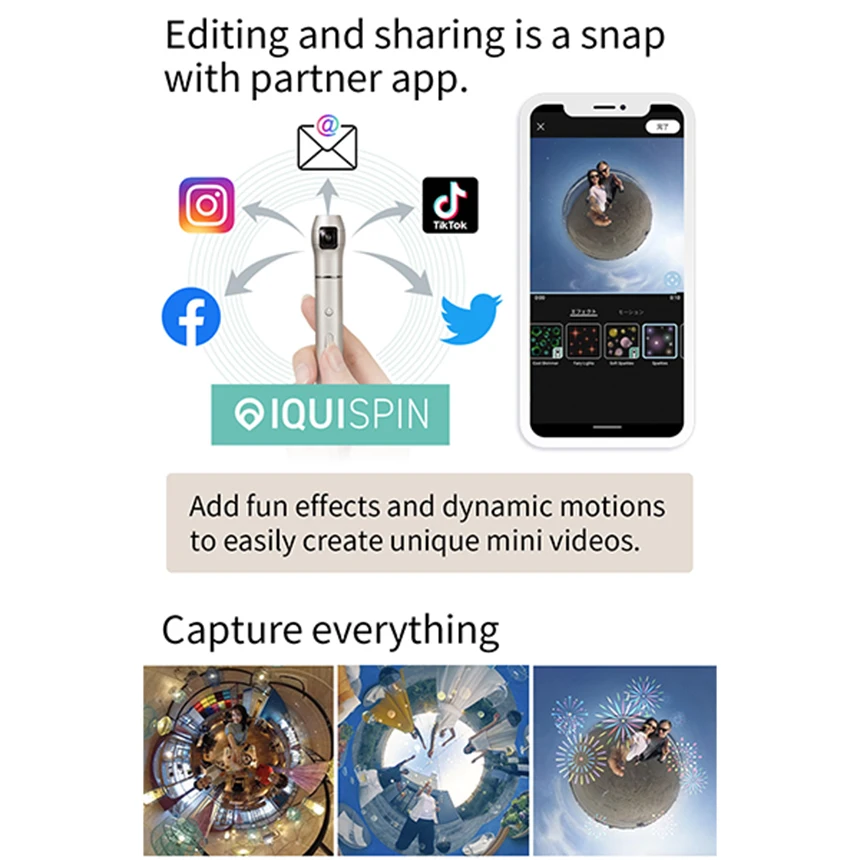 Японский 360 градусов всенаправленный видео запись ручка для чистки камеры