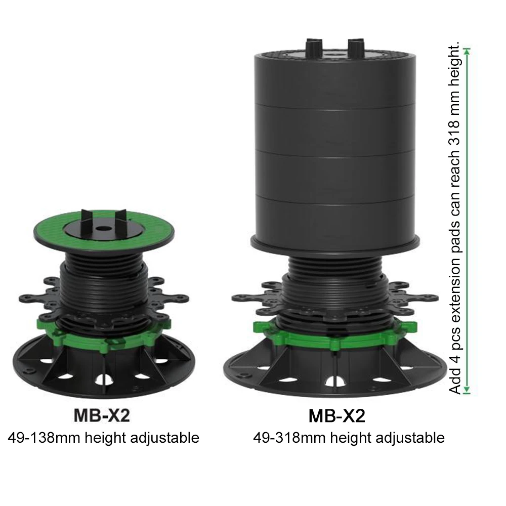Modern Design Plastic Adjustable X-Type Pedestal Decking Support System PP Material Flooring Accessories for Hospitals