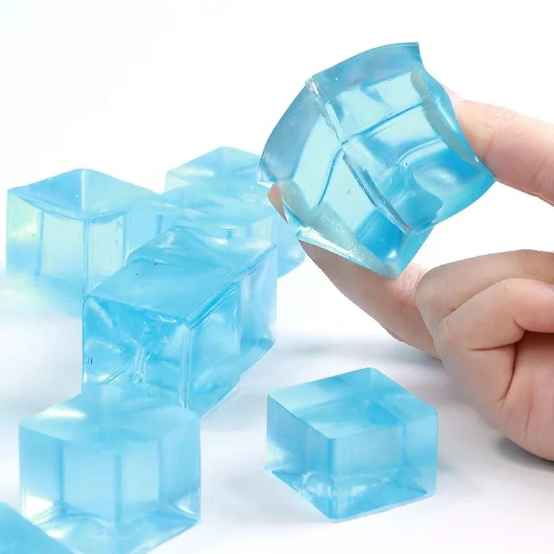 Kawaii Small Mochi ice Cube Stress Squishy Toys Dice Stress Ball Mini Rubber Animals Toys