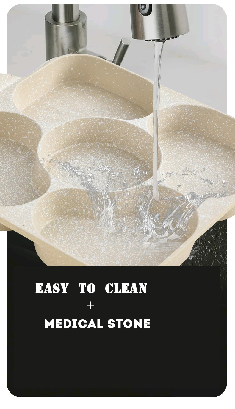 Five-hole Breakfast Fried Egg Burger Machine Non-stick Mini Flat Pancake Frying Pan Kitchen Supplies Cookware Tools