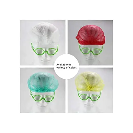 Disposable non woven double elastic surgical mob cap / medical clip cap / head bouffant cap