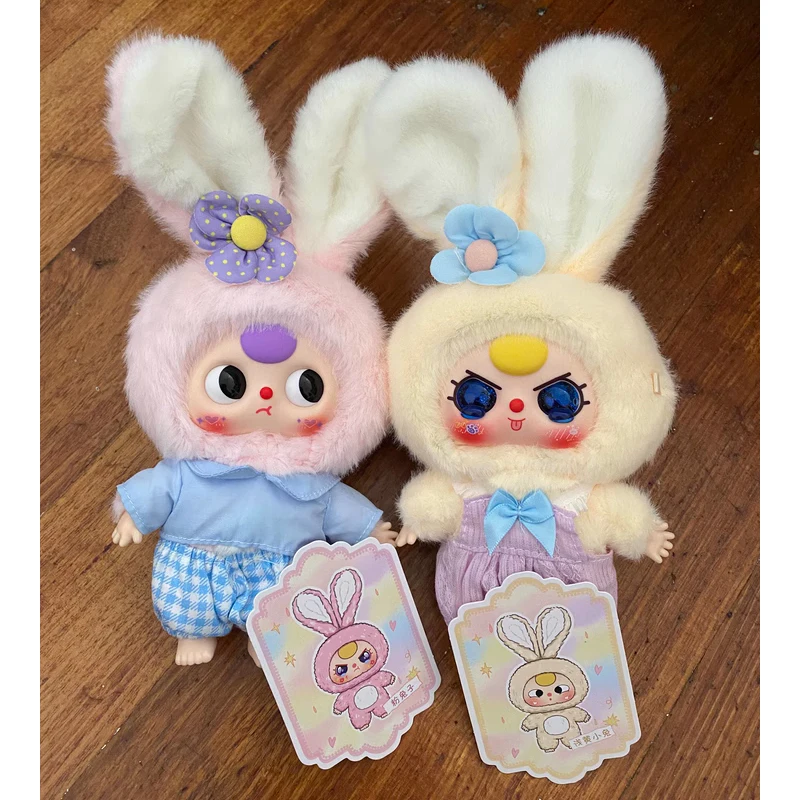 Cartoon Blind Box Baby three Macaron Little Rabbit Series mystery toy plush blind box Kids Gift pendant creative cute doll