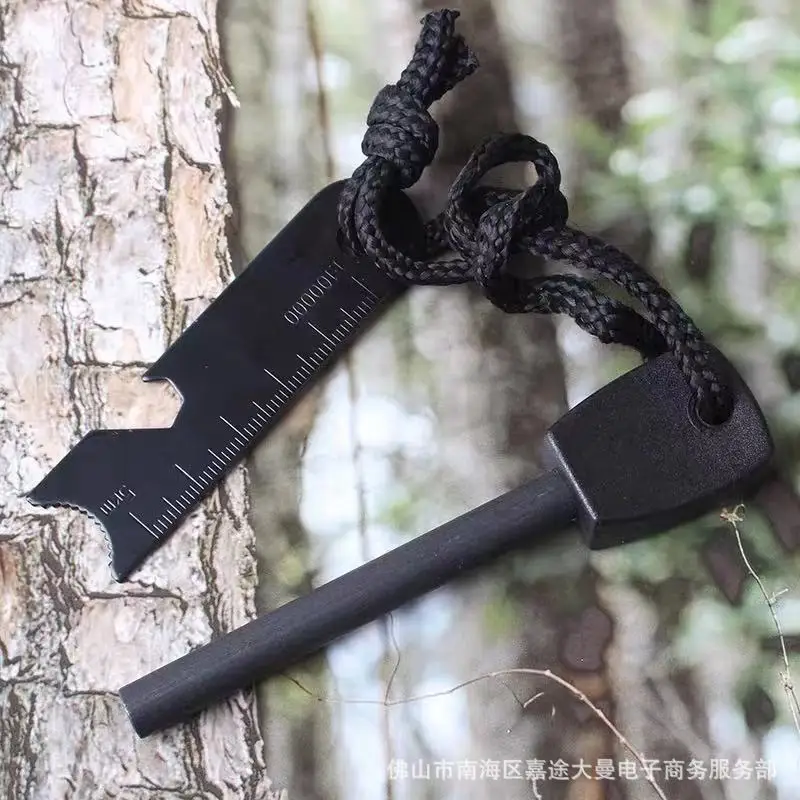 KongBo High Quality Emergency Magnesium Fire Starter Flint Rod With Ruler for Outdoor Hiking