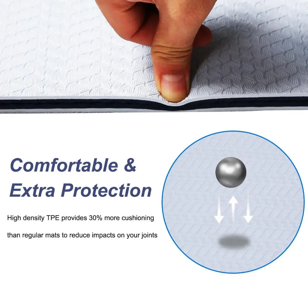 custom print logo organic bamboo fitness yoga mat