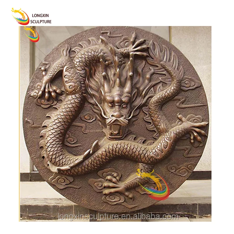 Modern Wall Decor Metal Art Gifts Animals Statue Bronze Peacock Relief Sculpture