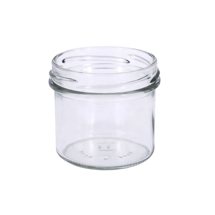 Eco-friendly Glass Clear Jar Straight-Sided Glass Jar with Black Plastic Cap for Juice Honey Hot Sauce Sea Moss Full Size