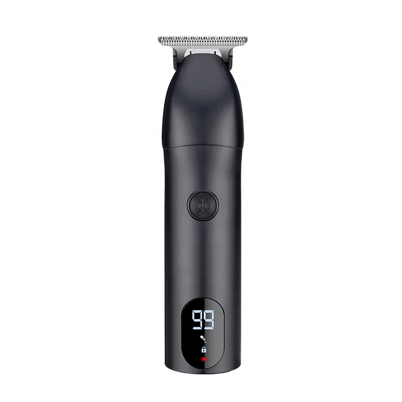 New Design Barber High Quality Metal Hair Trimmer Household LED Display Electric Hair Clipper with 5 Different Combs