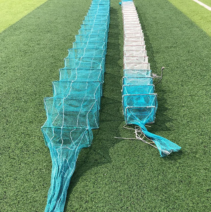 Offshore Long collapsible crab traps PE Nylon Eel fish farming shrimp cage