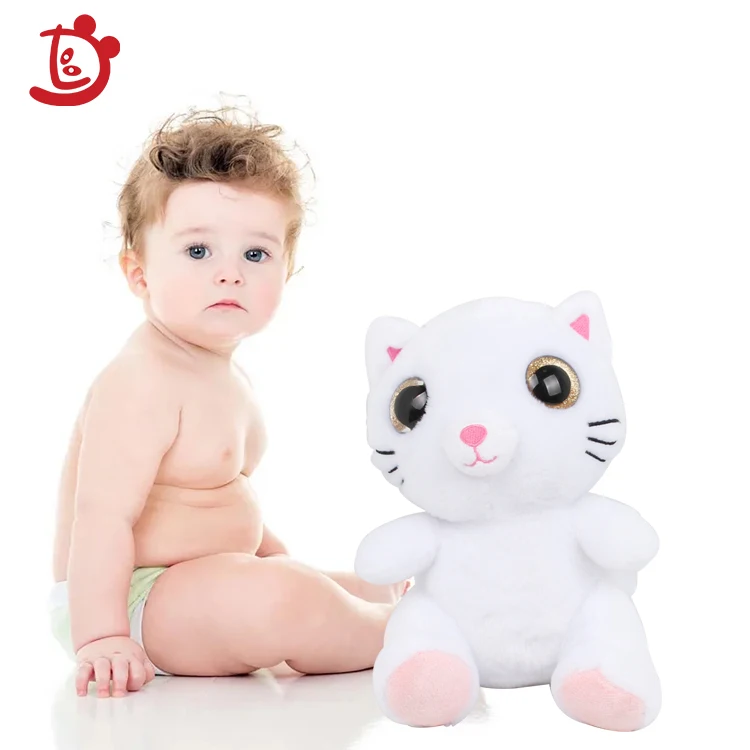 juguetes de ninos hot selling toys custom big-eyed cat and panda cute soft children gift plush animal toys