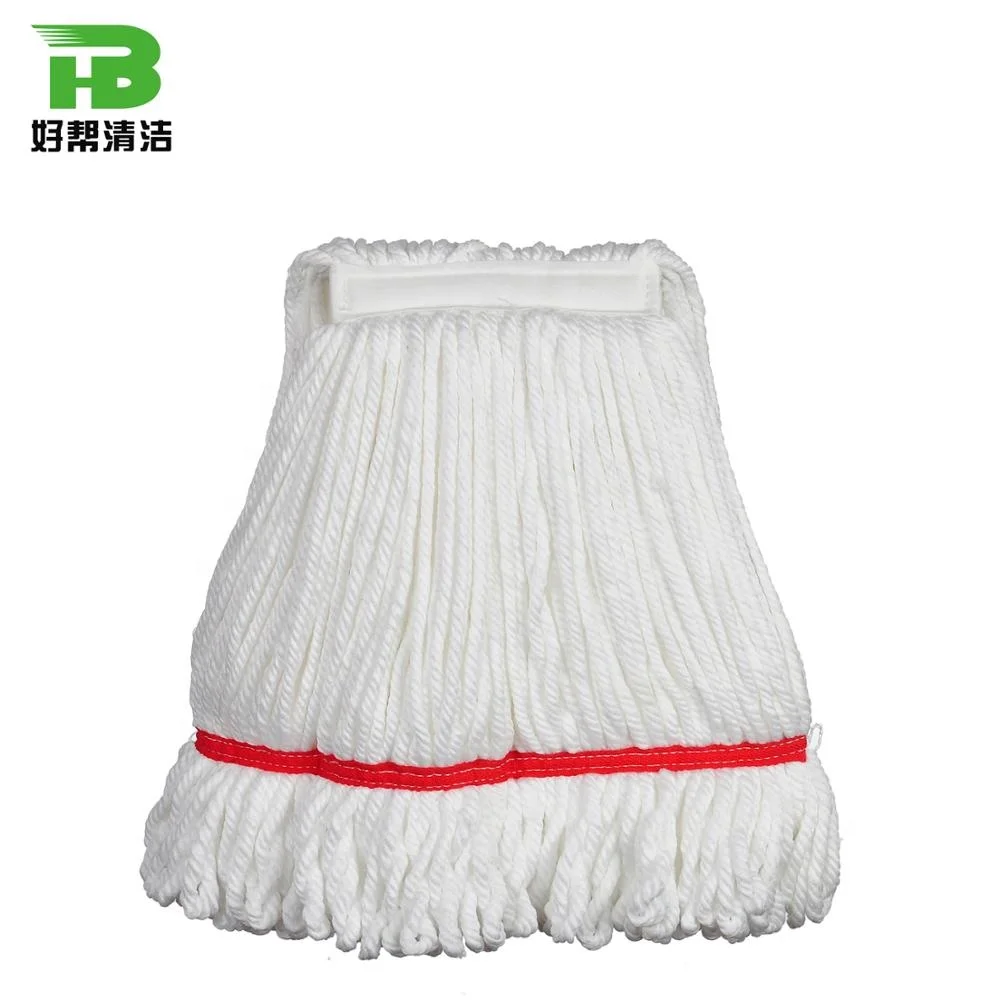 colorful polyester wet mop refill wax mop industrial mop head