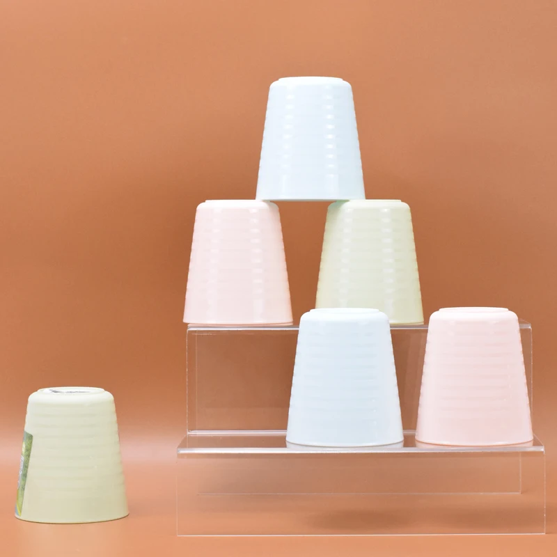 China Shantou factory cheap price PP candy color plastic tumbler custom plastic tumbler cups
