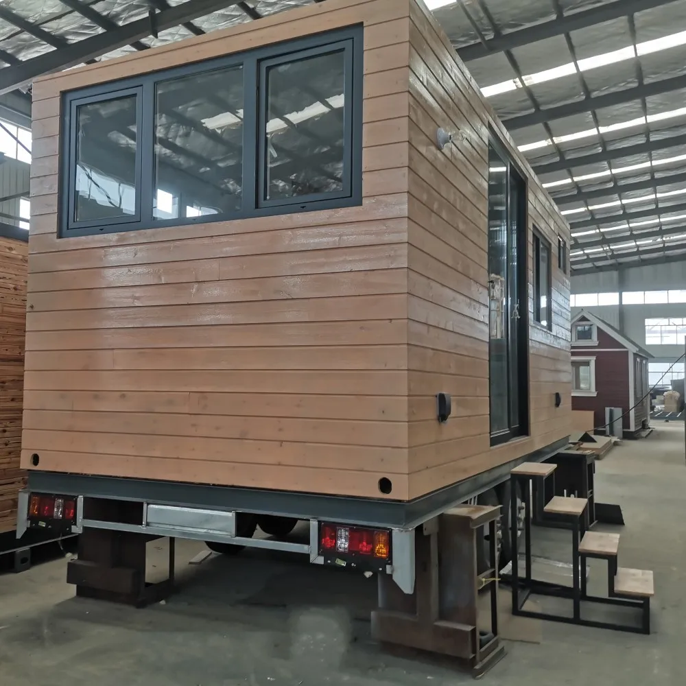 20-футовый недорогой портативный колесный дом для квартир мобильный прицеп домашний сад офис контейнер маленьких домов