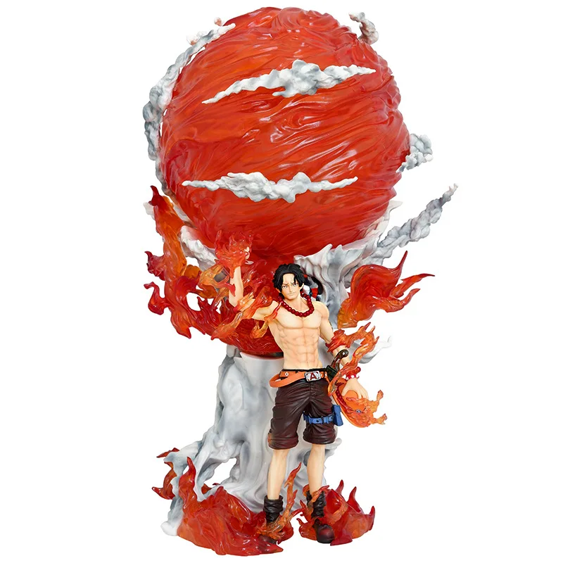 One Pieces  Fireball Ace GK hand do DOD Yandi Ace gift animation statue display piece tide play model pvc anime action figure