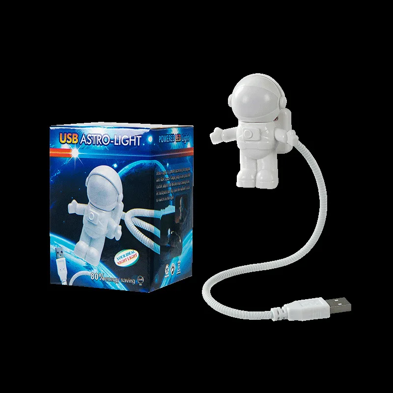 Portable USB Powered Night Light 3D Astronaut/UFO Shape Reading Desk Lamp LED Light for Computer Laptop PC Lighting
