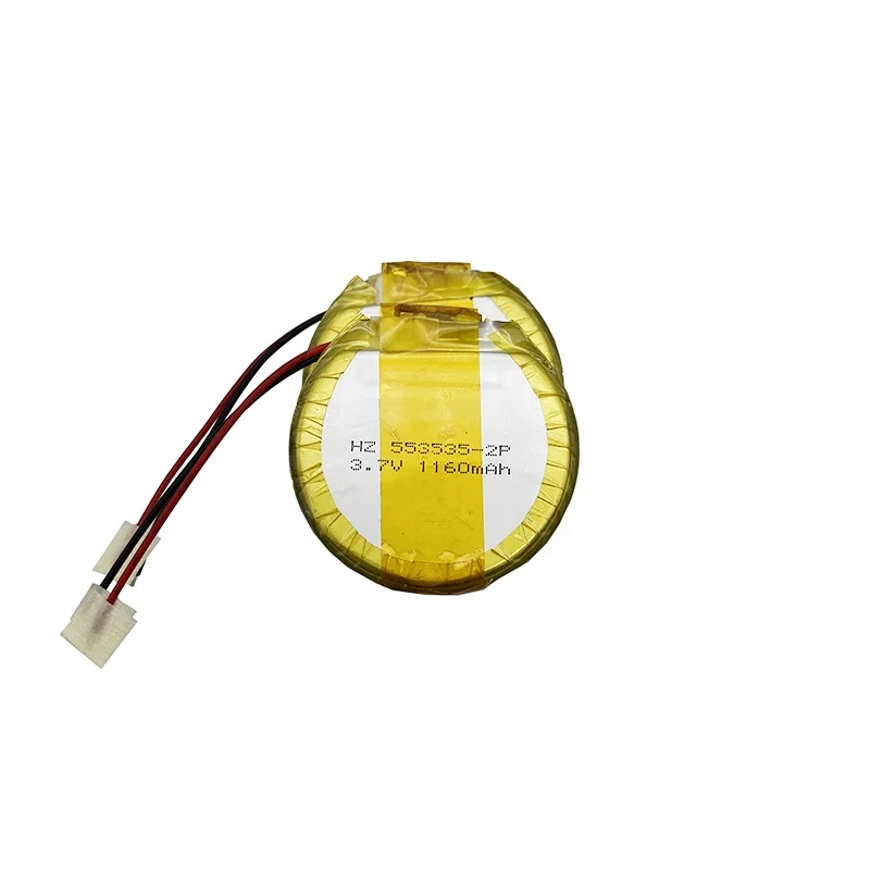 Round shaped battery 553535 3.7v 580mah lipo battery li-polymer battery 503535