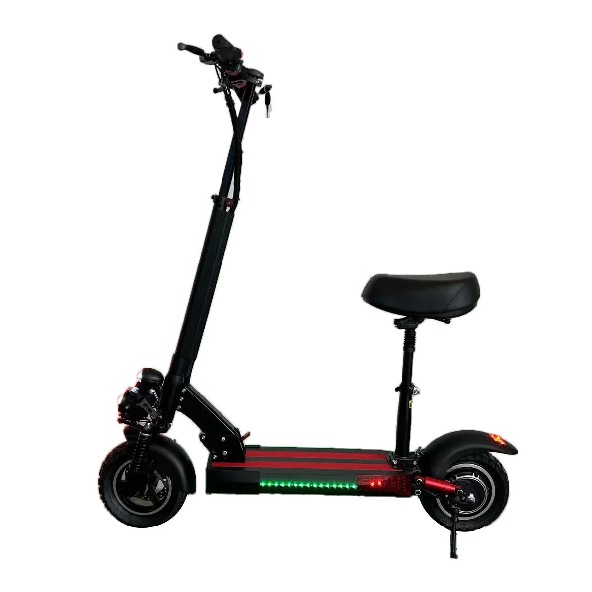 Double Flashing Light Electric Scooter Removable Seat Front Double Shock Absorber For Adult