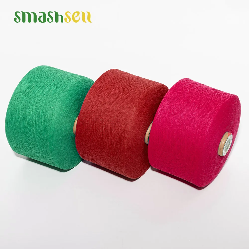 Wholesale Eco Low Price Polyester Cotton Blended Recycled 100% Soft Knitting Yarn