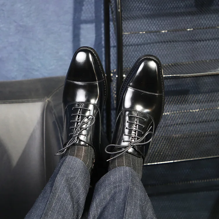 Cheap Price Lace-Up Handmade Leather Pointed Shoes Man Dress Shoe for Men