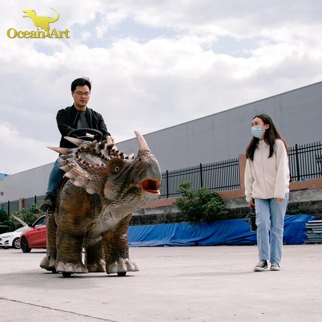 Outdoor playground equipment decoration animatronic walking dinosaur for theme park