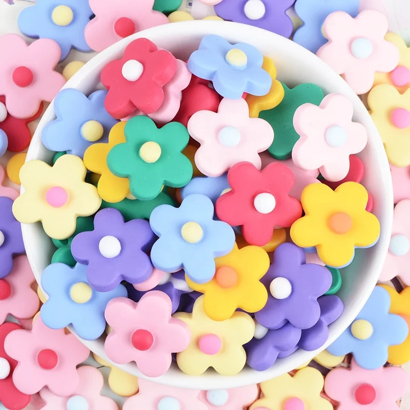 Flatback Resin Charm  Flower Pearl DIY Epoxy Mobile Phone Case Material Cream Glue Cell Phone Hair Acces Shell Accessories