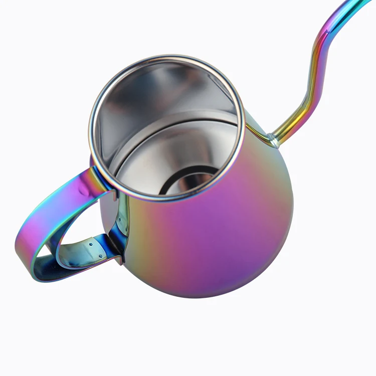 Color Painting 0.6L Stainless Steel  Pour Over Goose Coffee Kettle