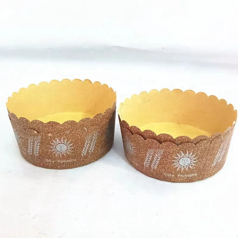 Corrugated Baking Muffin Cupcake Liner Disposable Pastry Panttone Baking Bread Holiday Baking Moulds