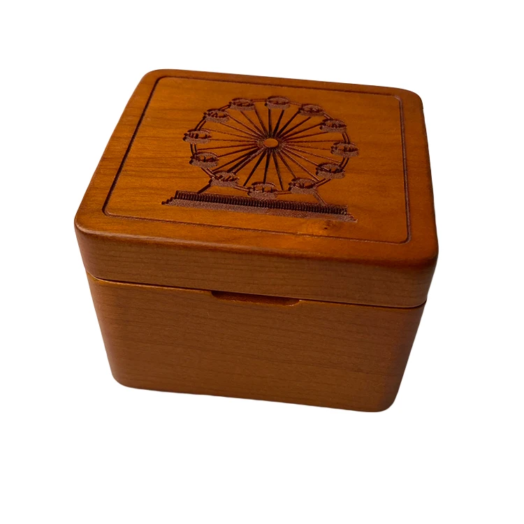 Hot Sale Top Quality Popular Product Wooden Music Box Crystal Ball Music Box Hand Crank Music Box Supports Laser And Printing