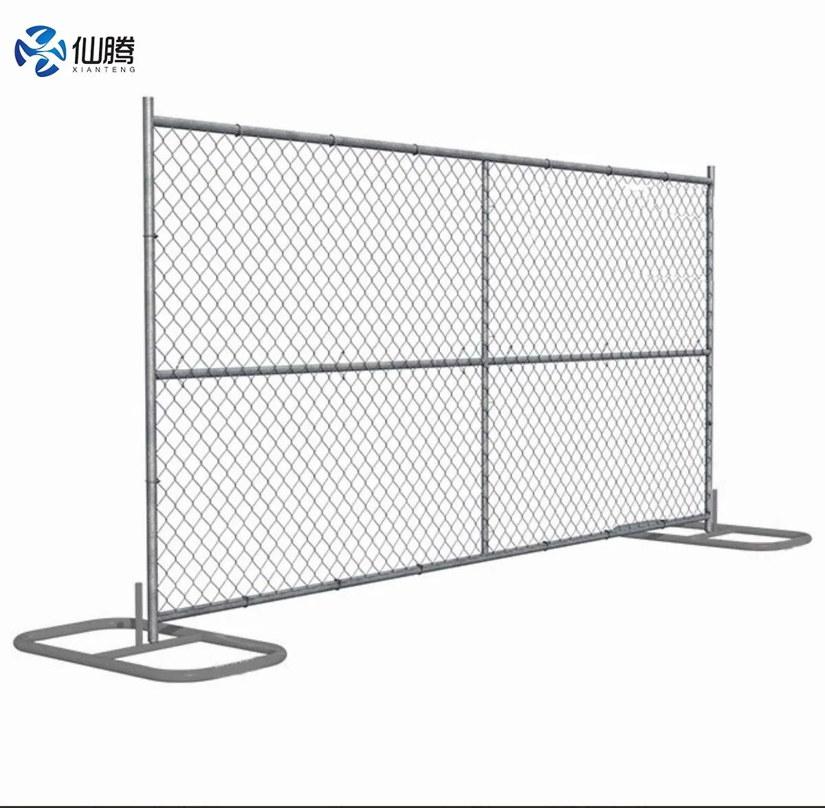 Hot Sale Easily Assembled Portable American Galvanized Temp Fence Construction Chain Link Fence Panel Temporary Fencing