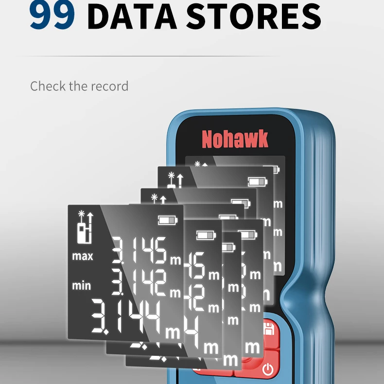 Умная электрическая линейка Nohawk 40 м цифровая рулетка лазерный измеритель расстояния с