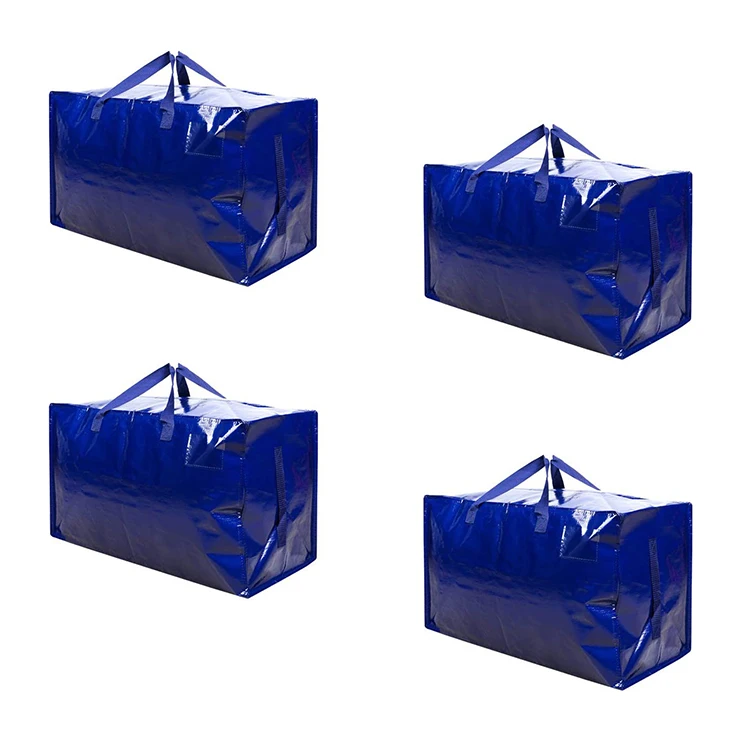 Reusable Waterproof Traveling Packing Supplies Laminated PP Woven Heavy Duty Oversized Storage Bag For Moving