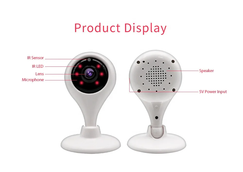 Беспроводная IP-камера WiFi Tuya smart 1080P с датчиком движения