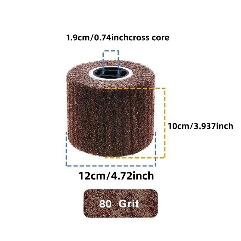 Nylon sponge metal surface drawing and deburring polishing wheel.