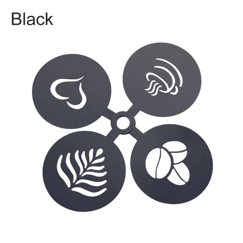 430 Stainless Steel Coffee Latte Art Mold Reusable Cappuccino Decorating Stencils Cake Cookie Spray Paint Art Baking Mold