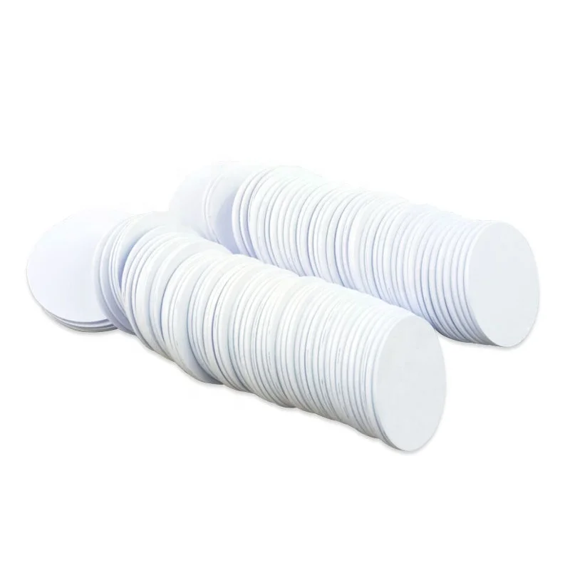 Factory custom Dia 13-50MM Passive contactless round 13.56mhz rfid token NFC pvc coin tag