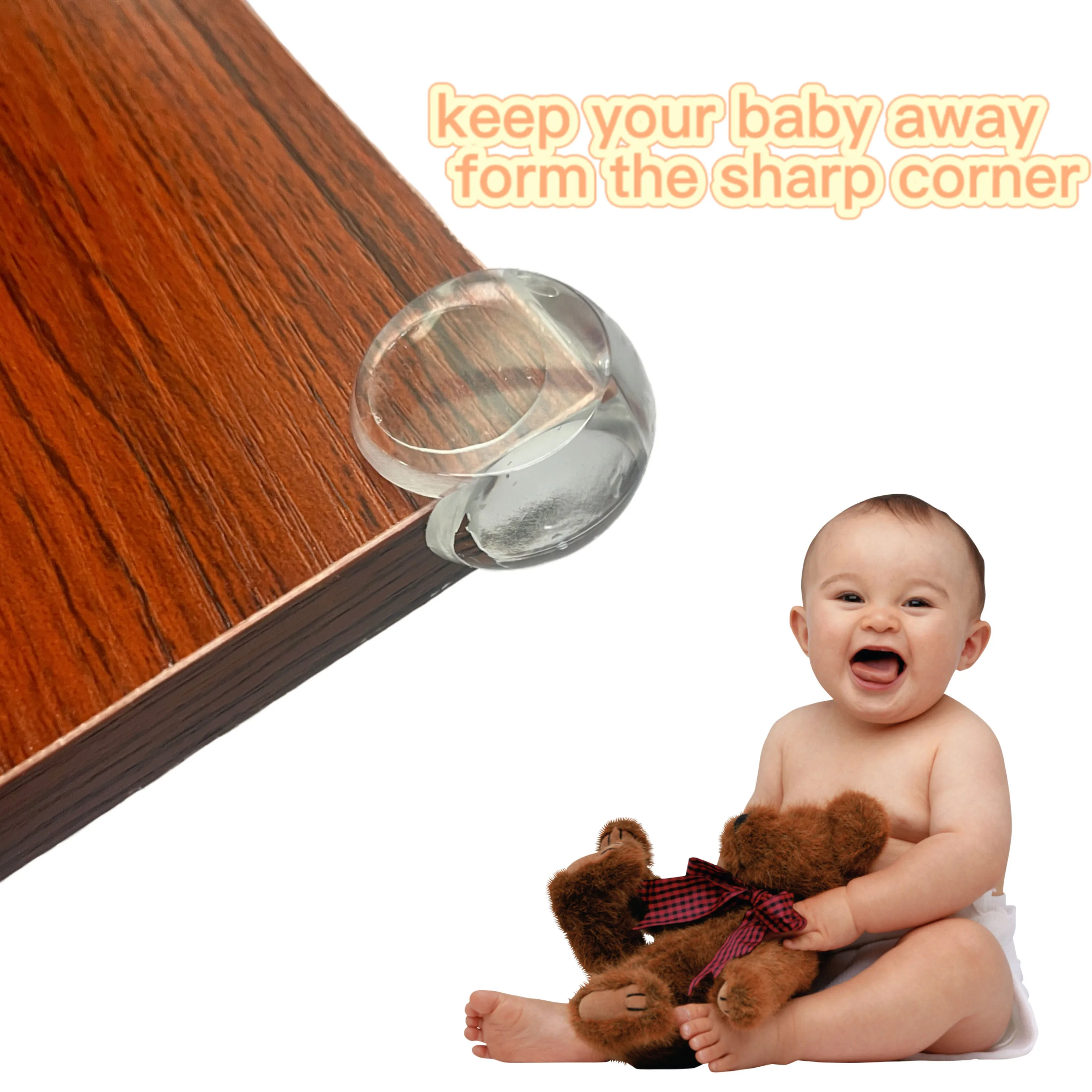 Transparent Adhesive Silicone PVC Baby Furniture Protective Cover Edge Table Corner Protector